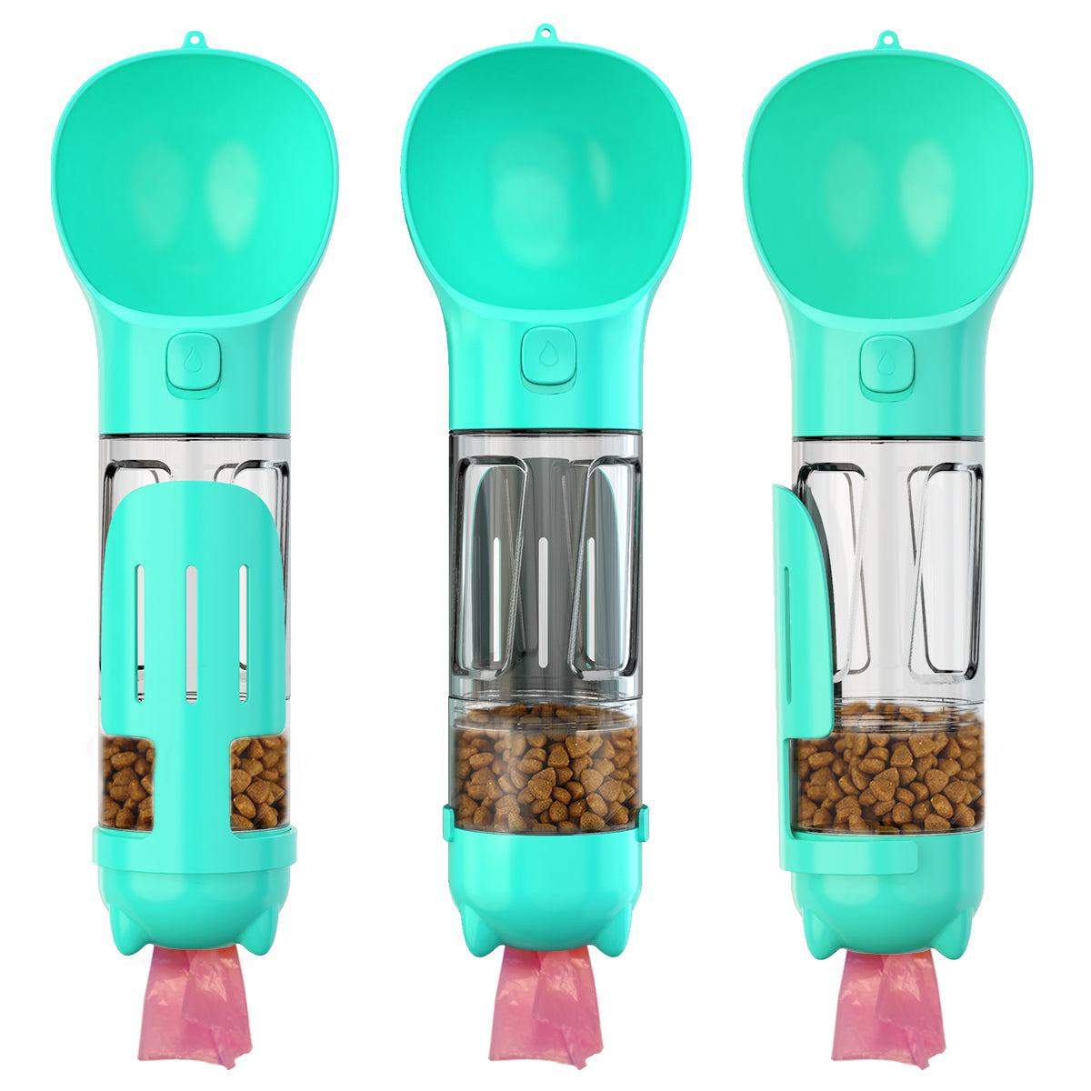 Portable 3-in-1 Pet Water Bottle for Dogs and Cats – Travel-Friendly Design