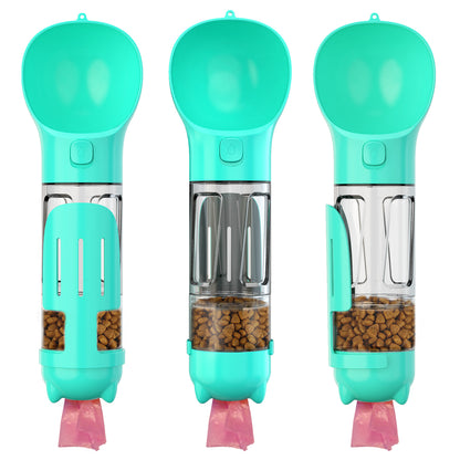 Portable 3-in-1 Pet Water Bottle for Dogs and Cats – Travel-Friendly Design