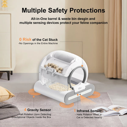 Automatic Cat Litter Box with Safety Sensors – Hands-Free Cleaning Solution